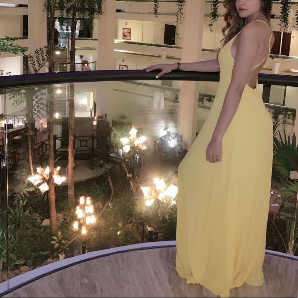 Yellow maxi dress